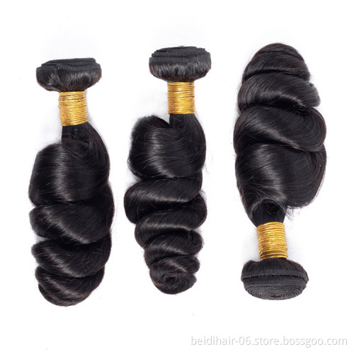Loose Wave human hair bundles virgin hair with closure lace frontals vendors mink brazilian peruvian weave free shipping